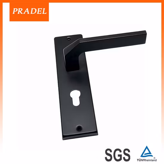 Manijas de puerta de lujo del hardware decorativo de la construcción del chalet del color oro con la placa