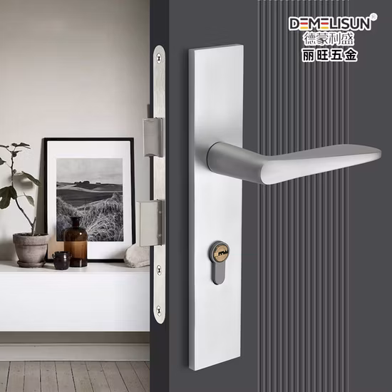 Cerradura de manija de puerta de material de zinc antiguo vintage al por mayor con roseta