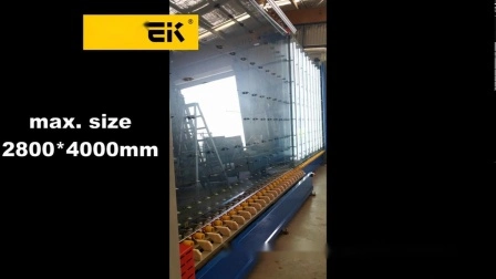 Máquina automática de línea de producción de vidrio con aislamiento al vacío y llenado de gas en línea vertical de 2800 mm